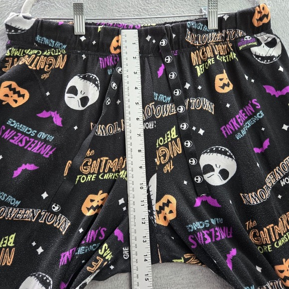 Disney Women Sleepwear Large Black Nightmare Before Christmas Pajama Pant Jogger - Picture 4 of 13